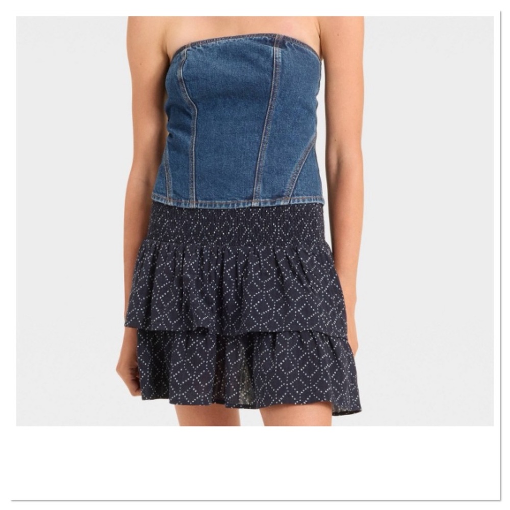 Women’s Strapless Denim Corset Tube Top Universal Thread